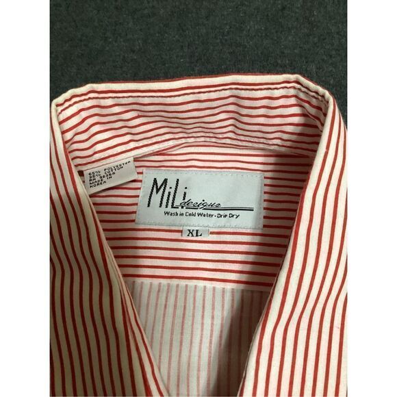 Vintage Mili Designs Stripe Button Down Christmas Shirt Size: XL - Picture 9 of 11